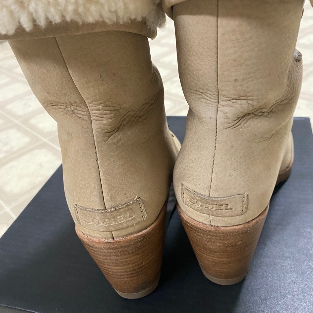 SOREL After Hours Lace Shearling Bootie - Picture 4 of 12